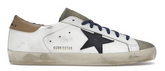 Golden Goose Super Star Suede Toe White Taupe Royal Blue Black