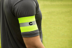 Kwik Goal Reflective Captain Arm Band Hi Vis Yellow Youth