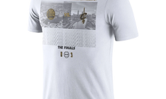 NBA GSW vs. Clev Cavaliers 2018 NBA Finals Bound Dueling Team Matchup T-Shirt WMNS"White" GSW CLEV FINALS2018