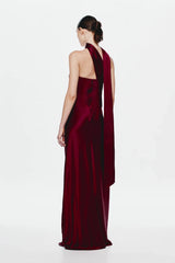 Misha Lilia Satin Gown - Port