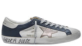 Golden Goose Superstar Double Quarter White Dark Blue Gun Metal