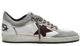 Golden Goose Ball Star Double Upper White Dove Bordeaux
