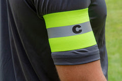 Kwik Goal Reflective Captain Arm Band Hi Vis Yellow Youth