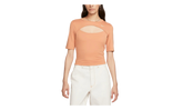 NSW Essential Cut-out Swoosh Logo Tee WMNS"Amber Brown/ Sail" FB8282 225