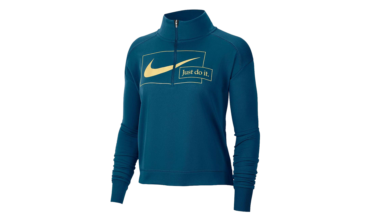 Icon Clash Midlayer Insulated Half Zip Top WMNS"Valerian Blue/ Metallic Gold" CZ1624 460