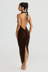 Chloe Dress - Espresso Brown