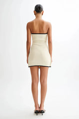 Oriane – Strapless knit dress with bow detail