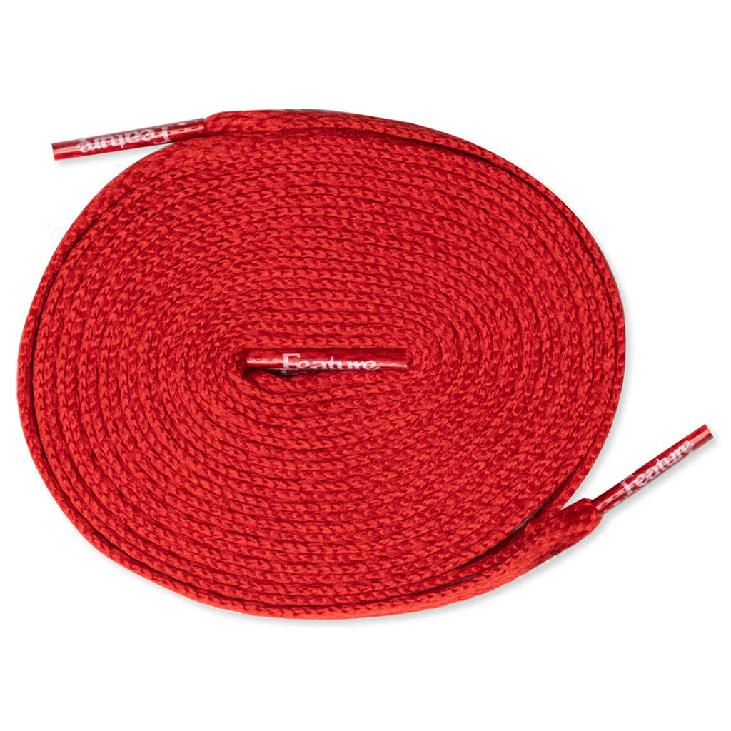 Flat Shoe Laces Cherry Red