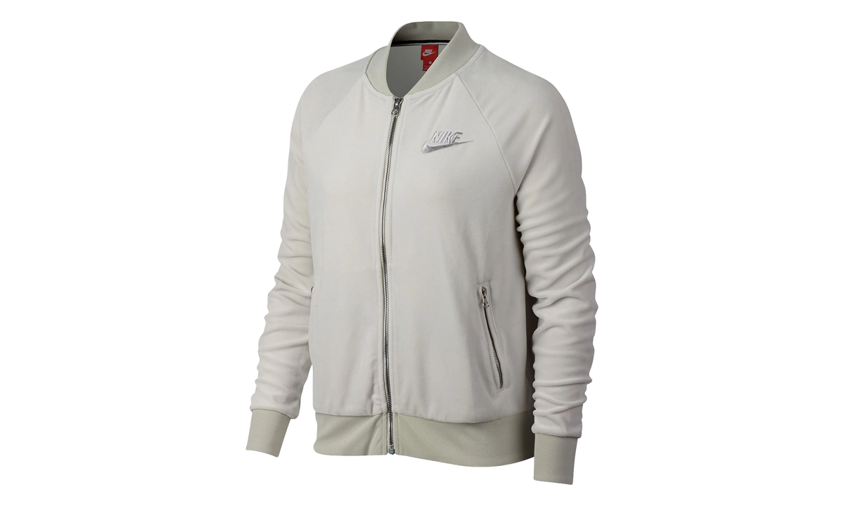 Velour Full Zip Jacket WMNS"Oatmeal Grey" 921149 072