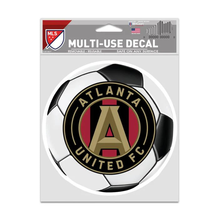 WinCraft Atlanta United Soccer Ball Fan Decals Black White