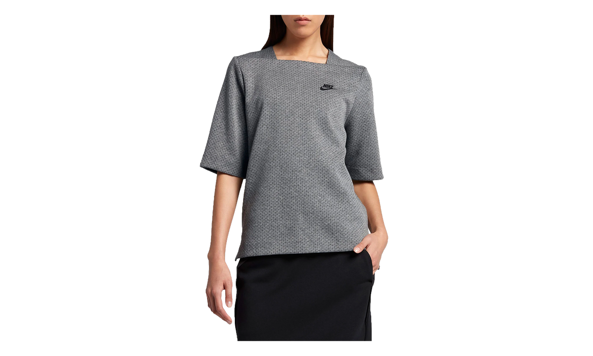 Sportswear Tech Fleece Top WMNS"Carbon Heather/ Black" 833450 091
