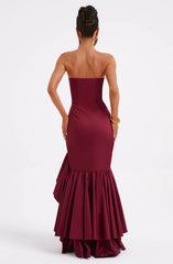 Xyrelle - Sleeveless Slit Ruffle Maxi Dress