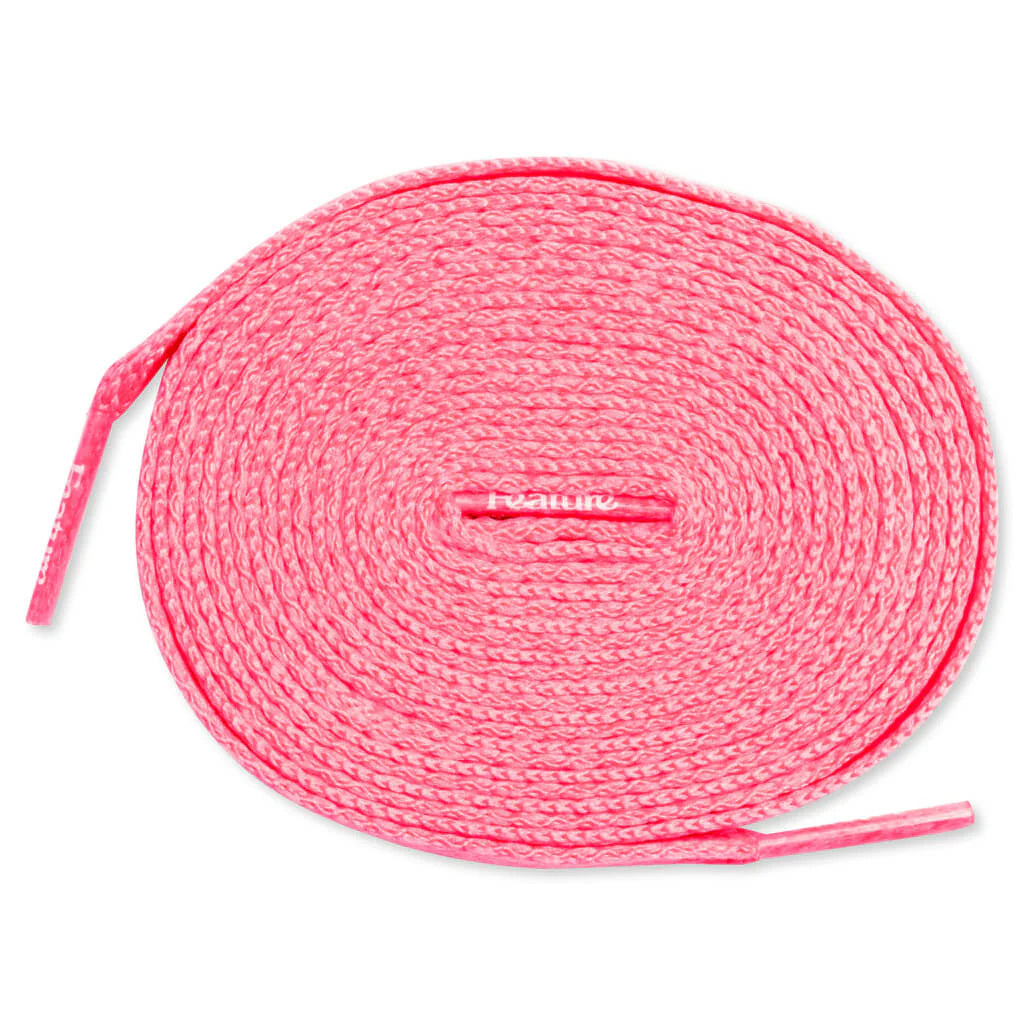 Flat Shoe Laces Neon Pink