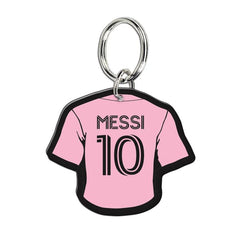 WinCraft Inter Miami CF Premium Acrylic Key Ring Lionel Messi Pink Black