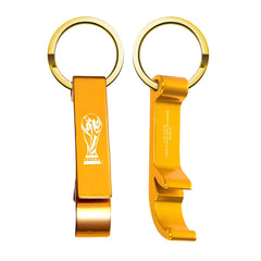 FIFA World Cup 2022 Qatar 2D Trophy Keychain with Bottle Opener Gold