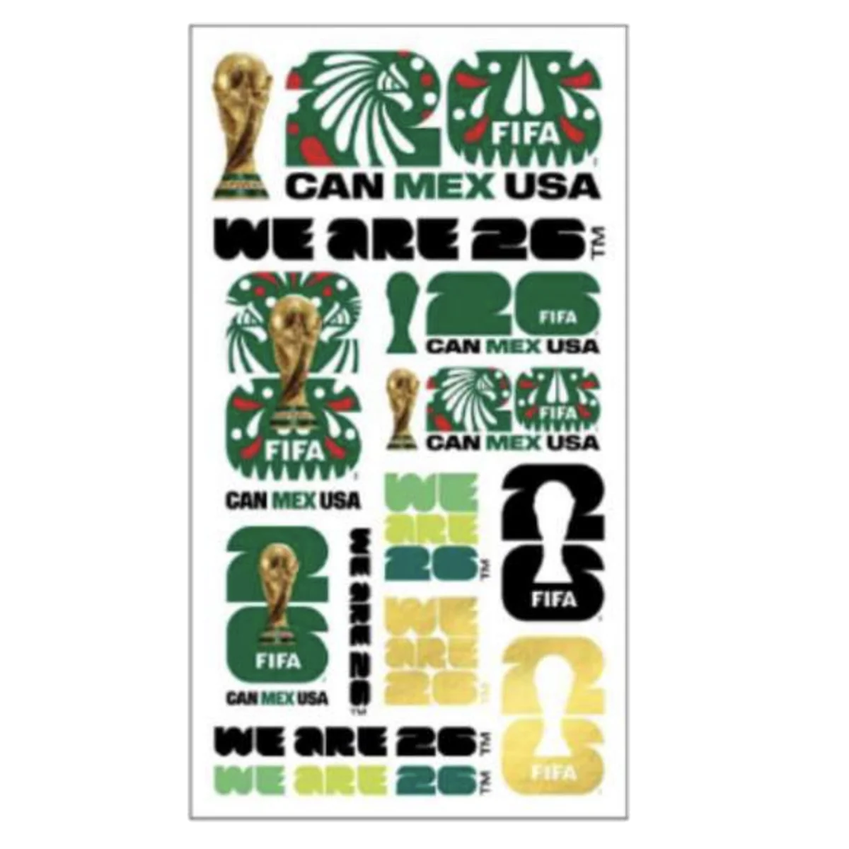 FIFA World Cup 2026 Tattoo Sheet MX