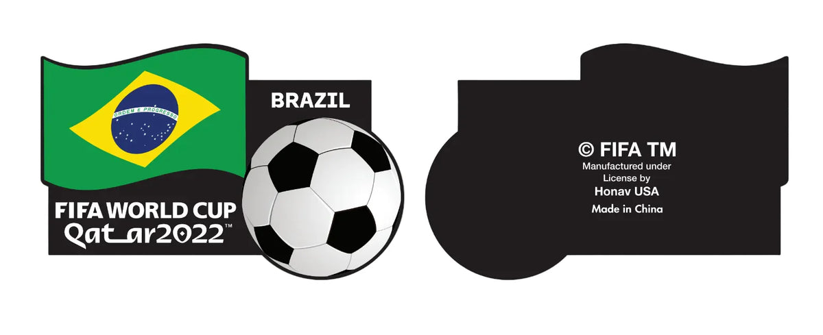 World Cup Qatar 2022 Country Flag Magnet Brazil