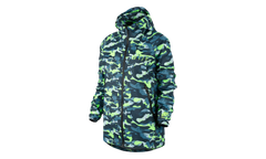 Tech Fleece Camo Windrunner Jacket WMNS"Stratus Blue/ Ghost Green" 687611 482