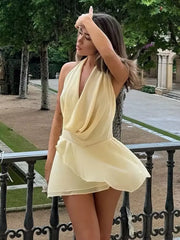 Halleria – Halter Backless Mini Dress