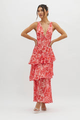 Veda Ruffle Midi Dress