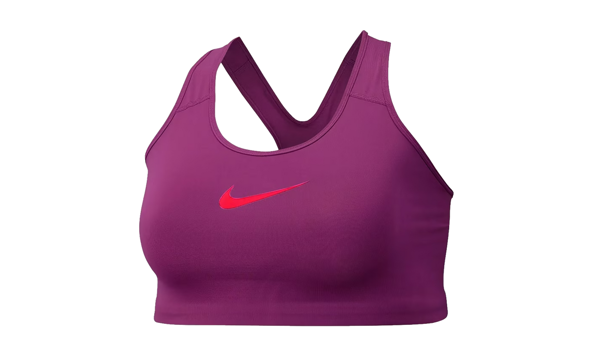 Swoosh Medium‑Support Non‑Padded Sports Bra WMNS"White Black (Plus Size)" BQ0973 564