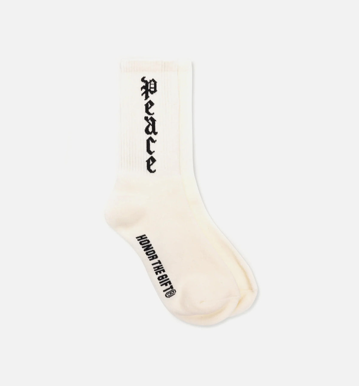 Peace Mens Socks White