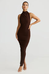 Chloe Dress - Espresso Brown