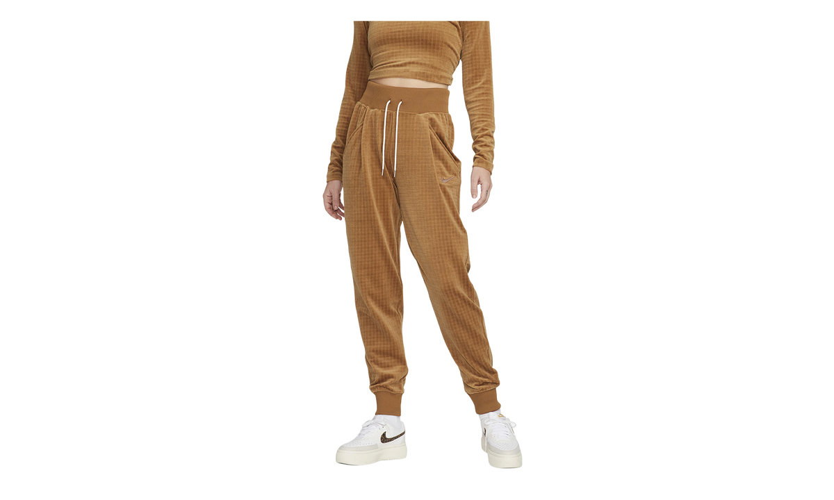 Sportswear High-waisted Velour Joggers WMNS"Ale Brown/ Ironstone" DV7820 270