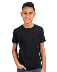 Next Level Youth Cotton Crew T Shirt Black
