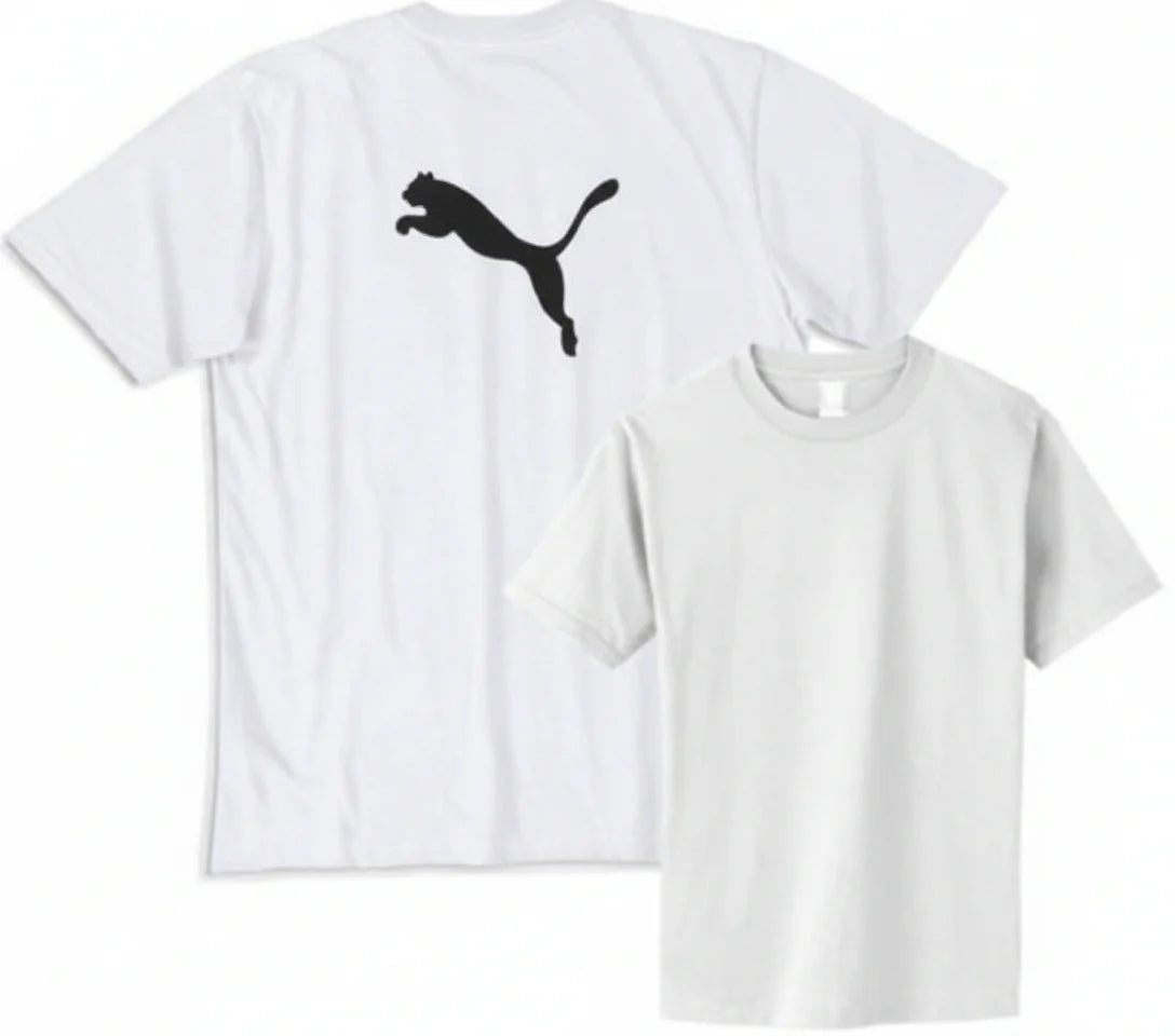 PUMA Logo Camp T Shirt White