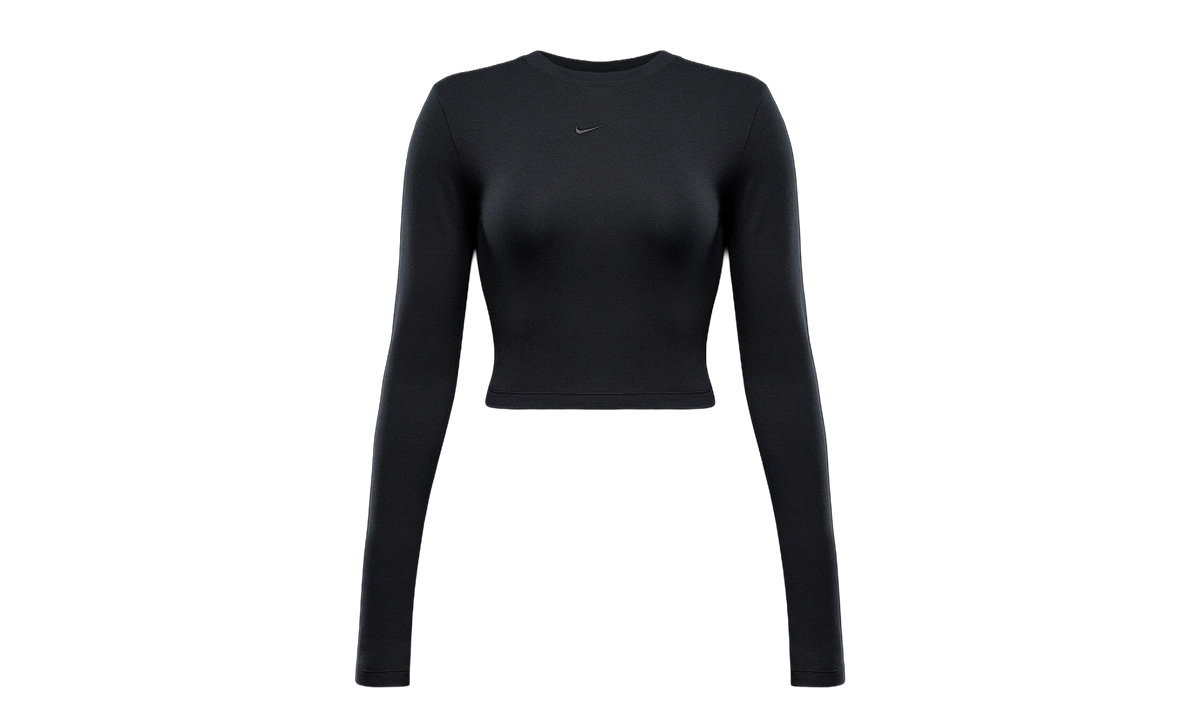 Sportswear Chill Knit Slim LS Cropped Top WMNS"Black" HF5322 010