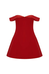 Ebony Mini Dress - Red