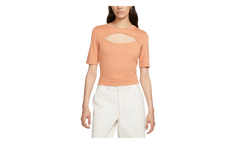 NSW Essential Cut-out Swoosh Logo Tee WMNS"Amber Brown/ Sail" FB8282 225