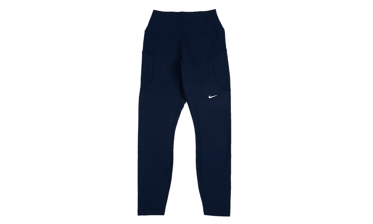 One High-Waisted 7/8 Leggings with Pockets WMNS"Midnight Navy/ White" FN3241 413