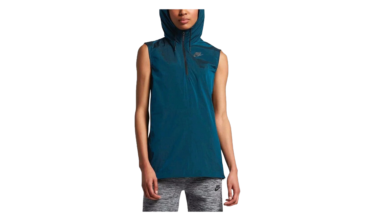 Sportswear Tech Hypermesh Sleeveless Hooded Vest WMNS"Navy" 833464 457