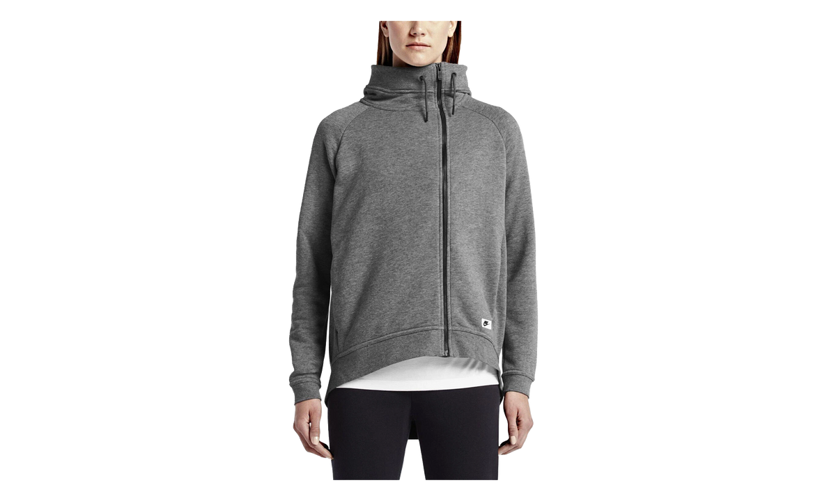 NSW Modern Cape Full Zip Hoodie WMNS"Medium Heather Grey" 804577 091