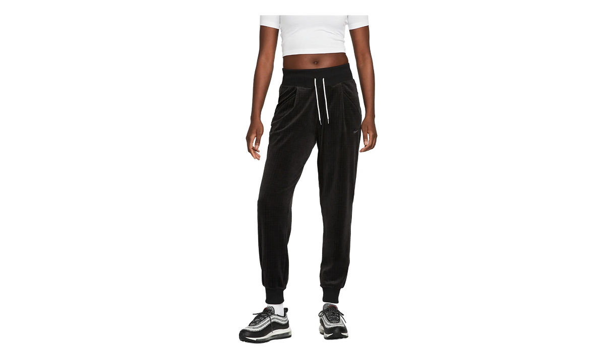 Sportswear High-waisted Velour Joggers WMNS"Black/ Anthracite" DV7820 010