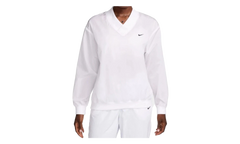Sportswear Essential Loose UV Woven Long-Sleeve V-Neck WMNS"White" FV7649 100