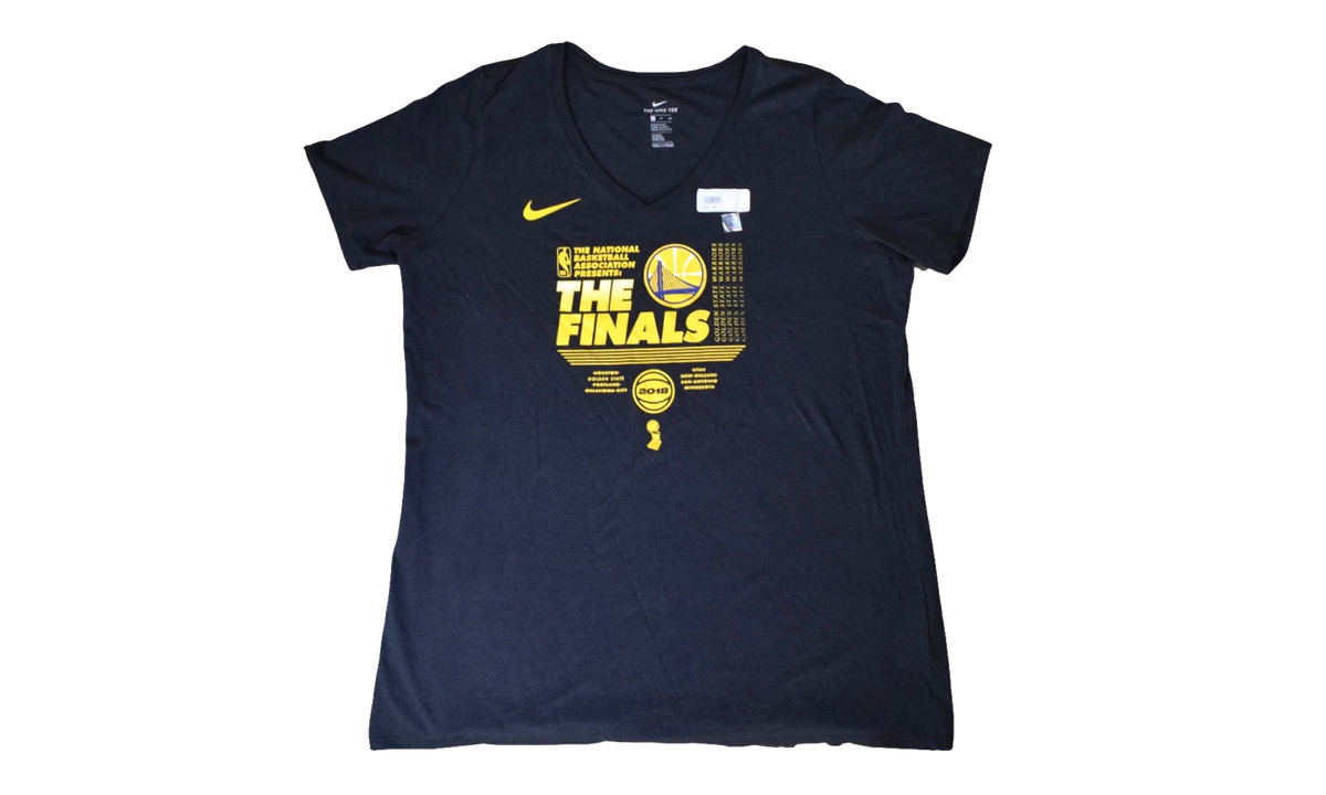 NBA Golden State Warriors The Finals 2018 V-Neck Tee WMNS"Black" 561451 00A FN2018